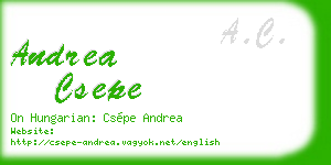 andrea csepe business card