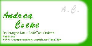 andrea csepe business card